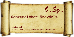 Oesztreicher Szovát névjegykártya